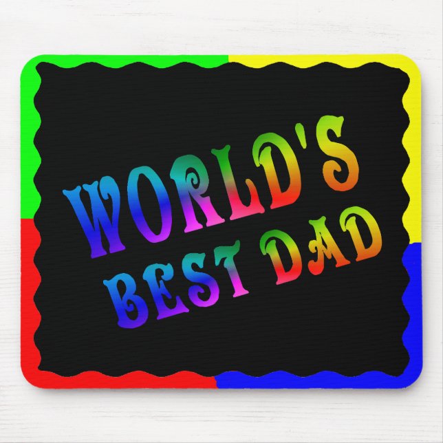 WORLD'S BEST DAD -MOUSEPAD MOUSE PAD (Front)