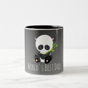 Worlds Best Dad Panda Two-Tone Coffee Mug