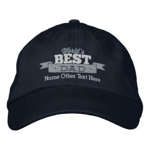 Worlds best dad personalized embroidered hat