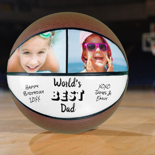 World's Best Dad Photo Basketball