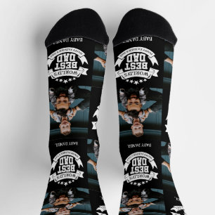 World's Best Dad Photo Collage Custom Socks