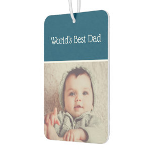 Worlds Best Dad Photo Personalized Air Freshener
