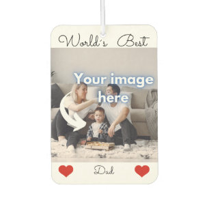 World's best dad photo text template air freshener