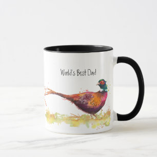 World's Best Dad, Ring Necked Pheasant, Bird Mug