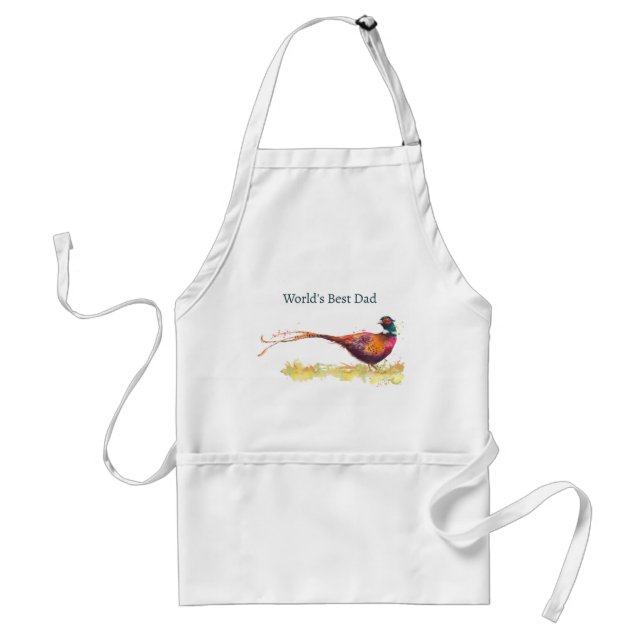 World's Best Dad,Ring Necked Pheasant, Bird Standard Apron (Front)