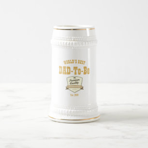 Worlds BEST DAD-To-BE - Est.2019 Customizable Beer Stein
