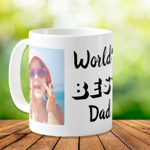 World's Best Dad Two Photos Personalized Coffee Mug
