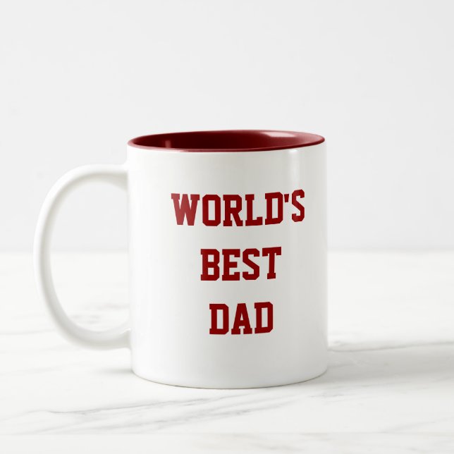 World's Best Dad Two-Tone Coffee Mug (Left)