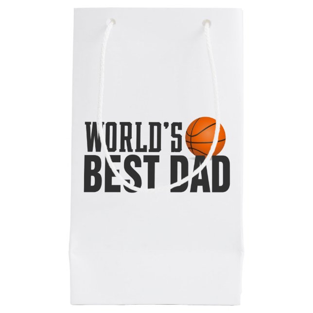World's Best Dad Typography Basketball | Gift Bag (Front)