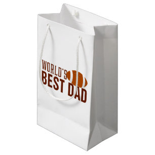World's Best Dad Typography Football Gift Bag
