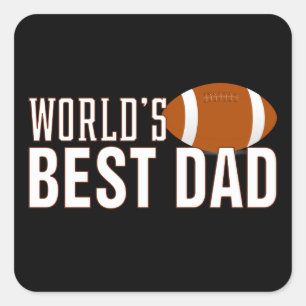 World's Best Dad Typography Football   Sticker