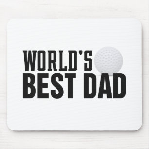 World's Best Dad Typography Golf Mouse Pad