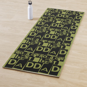 World's Best Dad Typography One Side Printed Yoga Mat