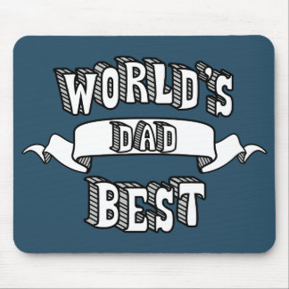 World's Best Dad Typography Text Mousepad