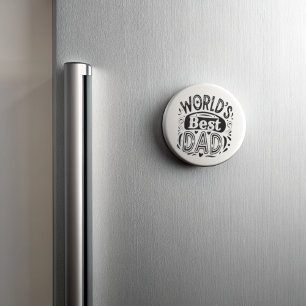 World's Best Dad Vintage Typography Magnet