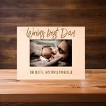 Worlds Best Dad Wooden photo Etched Frames<br><div class="desc">Show your appreciation for Dad’s enduring love and selflessness with our personalized wooden etched photo frame. Beautifully handcrafted, featuring template text which reads 'WORLDS BEST DAD' and is personalized with your childrens names. It's an extraordinary gift that perfectly encapsulates the essence of your love for him, making it an ideal...</div>