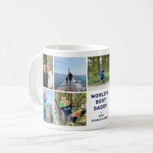 Worlds Best Daddy 8 Photo Collage Coffee Mug