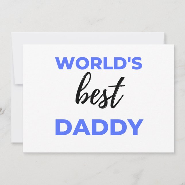 World's Best Daddy bl Holiday Card (Front)