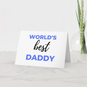 World's Best Daddy bl Holiday Card