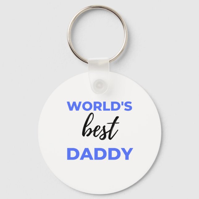 World's Best Daddy bl Keychain (Front)