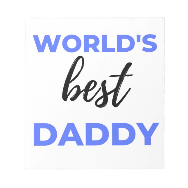World's Best Daddy bl Notepad (Front)