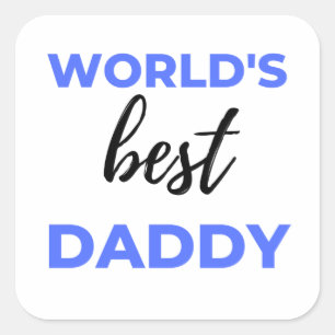 World's Best Daddy bl Square Sticker