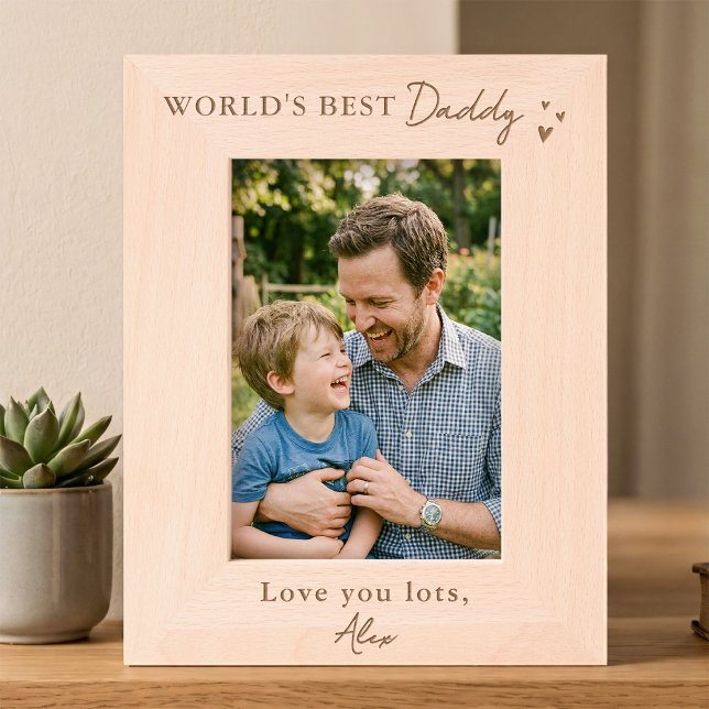 World's Best Daddy Custom Photo Frame Gift For Dad (Creator Uploaded)
