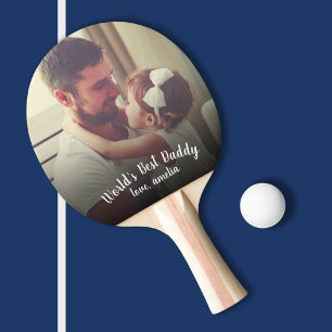 World's Best Daddy Father's Day Photo Ping Pong Paddle