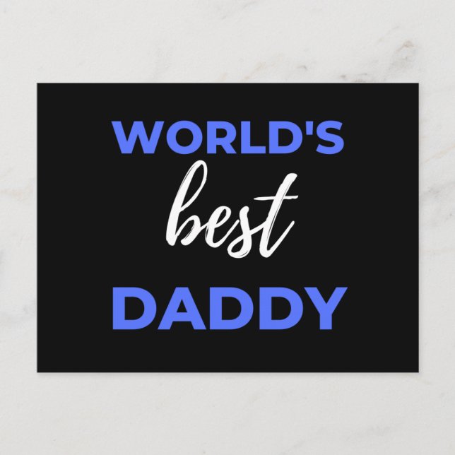 World's Best Daddy Holiday Postcard (Front)