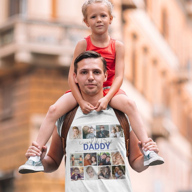 Worlds Best Daddy | Photo Collage T-Shirt (Creator Uploaded)