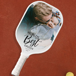 Worlds Best Daddy   Photo Pickleball Paddle