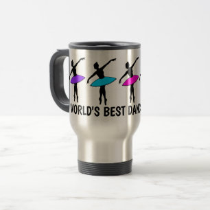 World's Best Dance Teacher Ballet Ballerina Tutu Travel Mug