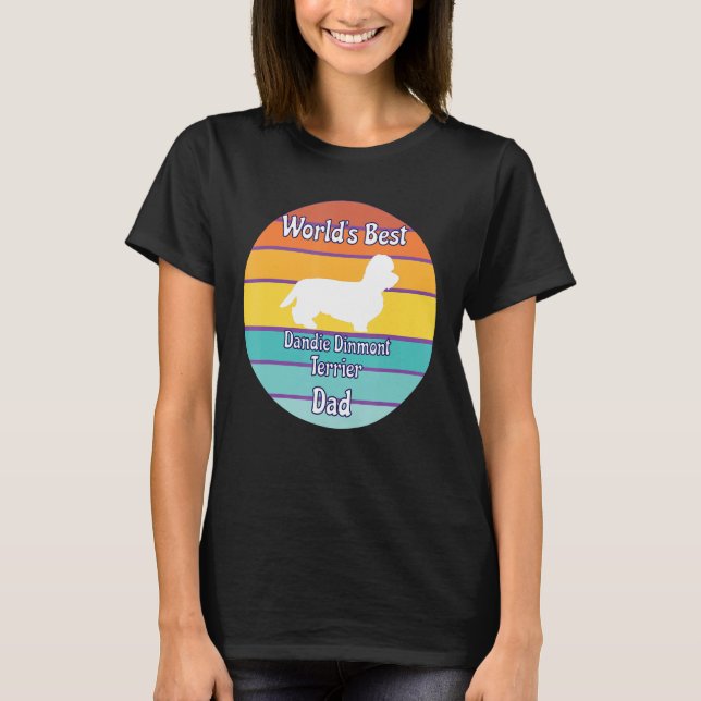 World's Best Dandie Dinmont Terrier Dad T-Shirt (Front)