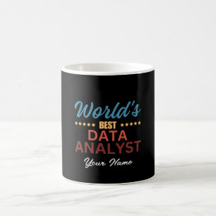 World's Best Data Analyst Personalized Name Coffee Mug