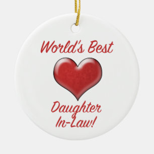 World's Best Daughter-In-Law Ceramic Ornament
