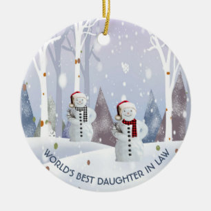 World's Best Daughter In law Christmas Ceramic Ornament
