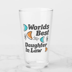 Worlds Best Daughter-In-Law Retro Glass