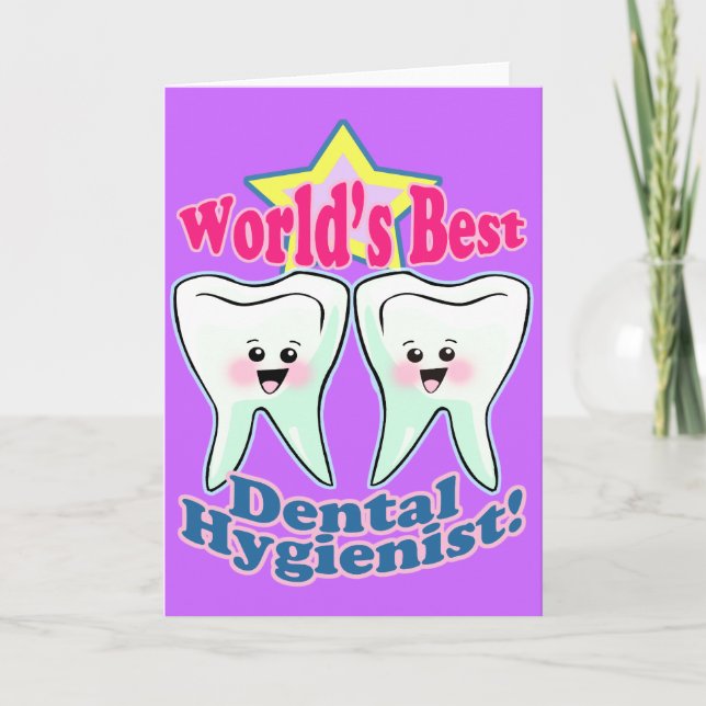 Worlds Best Dental Hygienist Card (Front)