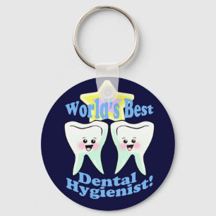 Worlds Best Dental Hygienist Keychain