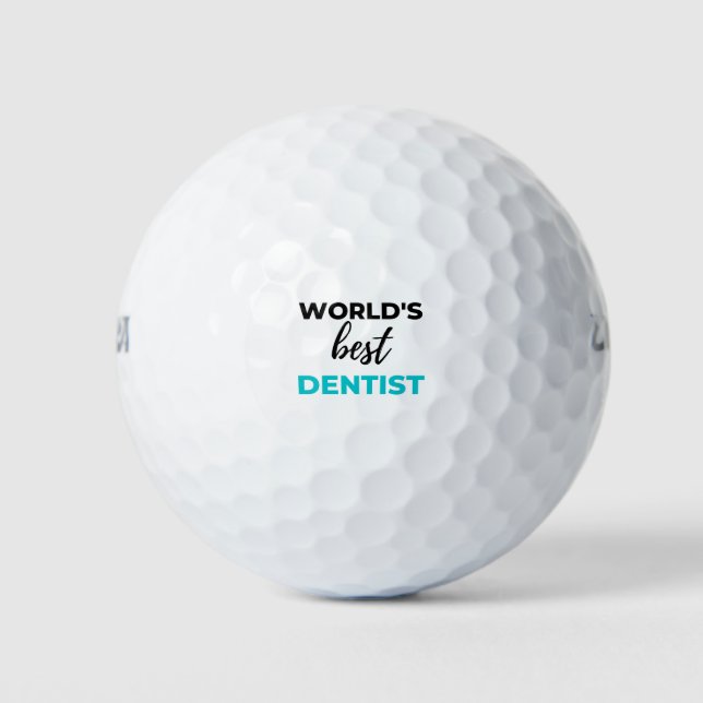 World's Best Dentist 2 Golf Balls (Front)