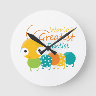 Worlds Best Dentist Round Clock