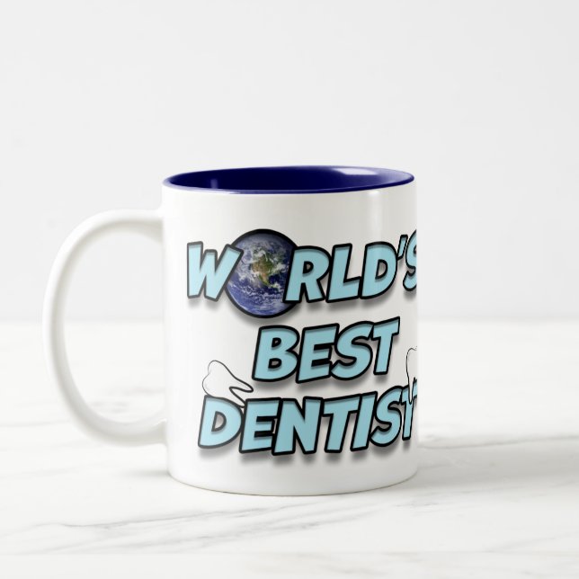 Worlds Best Dentist Two-Tone Coffee Mug (Left)