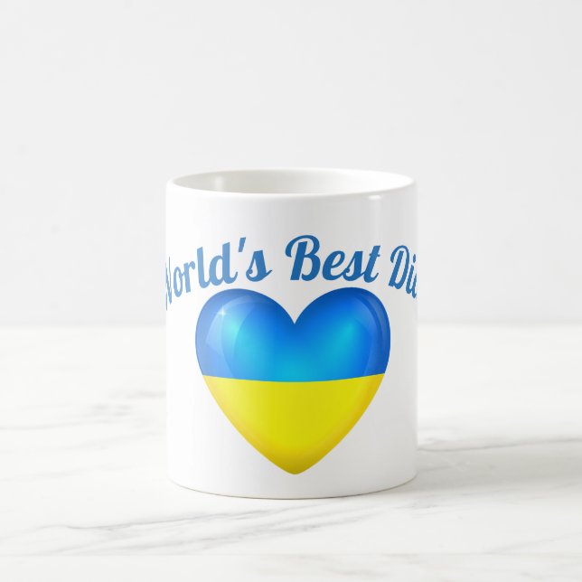 World's Best Dido Grandpa Ukraine Flag Heart Mug (Center)