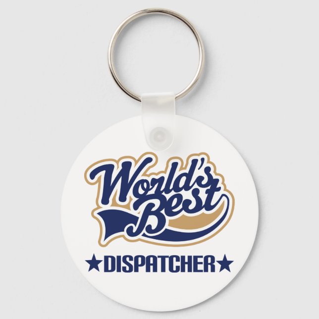 Worlds Best Dispatcher Keychain (Front)