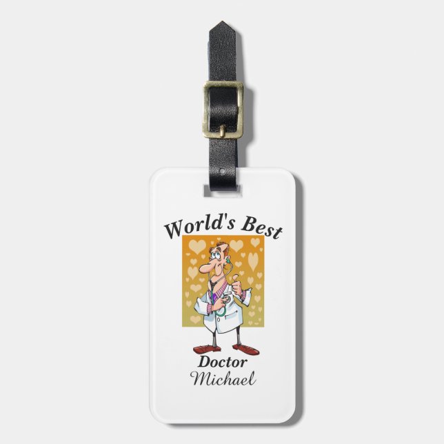 World's Best Doctor Luggage Tag (Front Vertical)