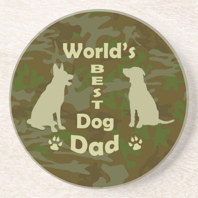 World's Best Dog Dad Coaster (Front)
