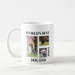 World's Best Dog Dad Custom Name Gift Coffee Mug