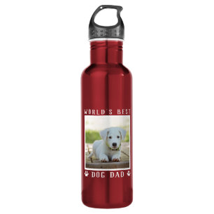 World's Best Dog Dad Custom Pet Photo 710 Ml Water Bottle