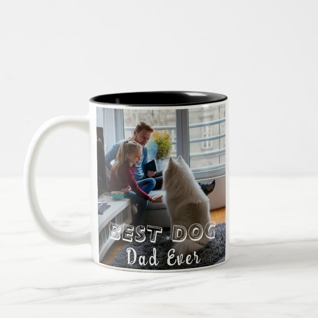 World's Best Dog Dad Custom Photo Mug (Left)
