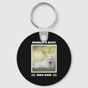 World's Best Dog Dad Custom Photo Personalized Keychain
